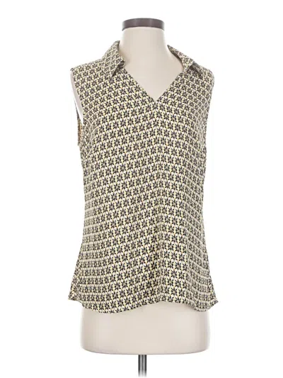 Pre-owned Cabi Sleeveless Blouse In Ivory
