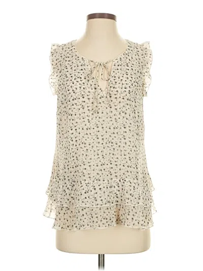 Pre-owned Cabi Sleeveless Blouse In Ivory