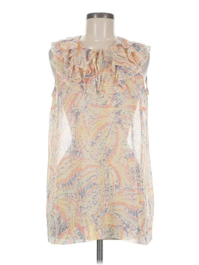 Pre-owned Cabi Sleeveless Blouse In Ivory
