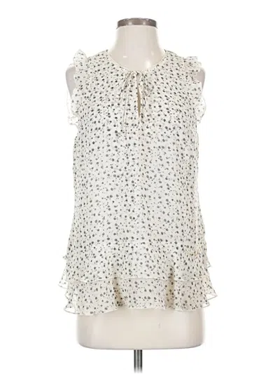 Pre-owned Cabi Sleeveless Blouse In Ivory