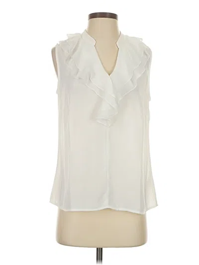 Pre-owned Cabi Sleeveless Blouse In Ivory