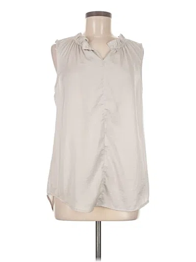 Pre-owned Cabi Sleeveless Blouse In Ivory