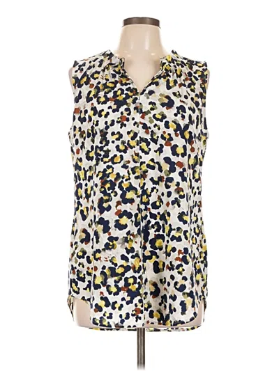 Pre-owned Cabi Sleeveless Blouse In Ivory