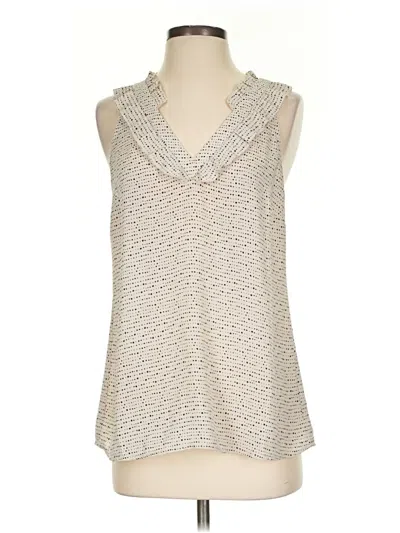 Pre-owned Cabi Sleeveless Blouse In Ivory