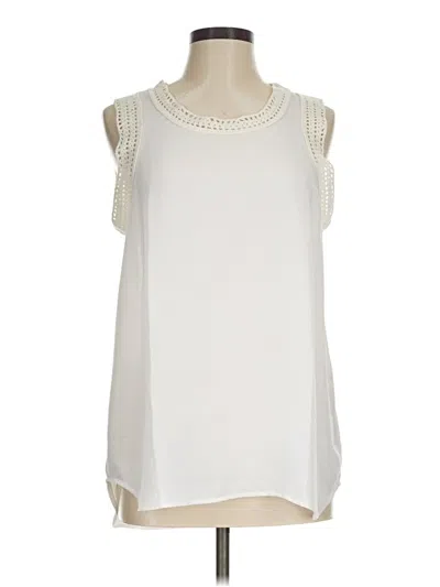 Pre-owned Cabi Sleeveless Blouse In Ivory