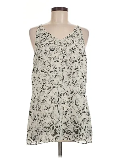 Pre-owned Cabi Sleeveless Blouse In Ivory