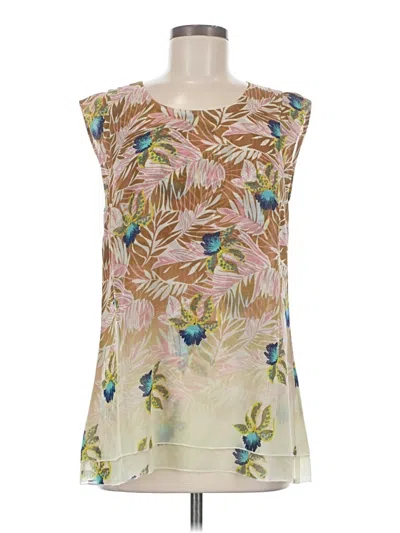 Pre-owned Cabi Sleeveless Blouse In Ivory