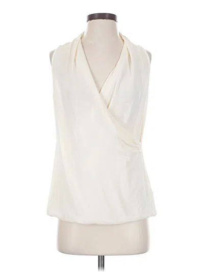 Pre-owned Cabi Sleeveless Blouse In Ivory
