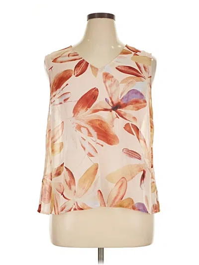 Pre-owned Cabi Sleeveless Blouse In Ivory