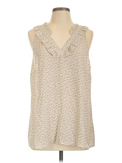 Pre-owned Cabi Sleeveless Blouse In Ivory