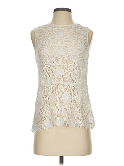 Pre-owned Cabi Sleeveless Blouse In Ivory
