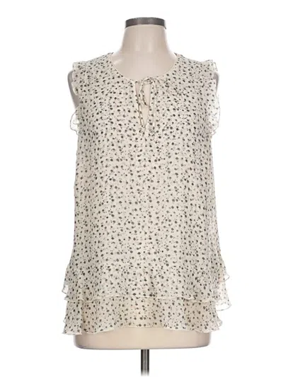 Pre-owned Cabi Sleeveless Blouse In Ivory