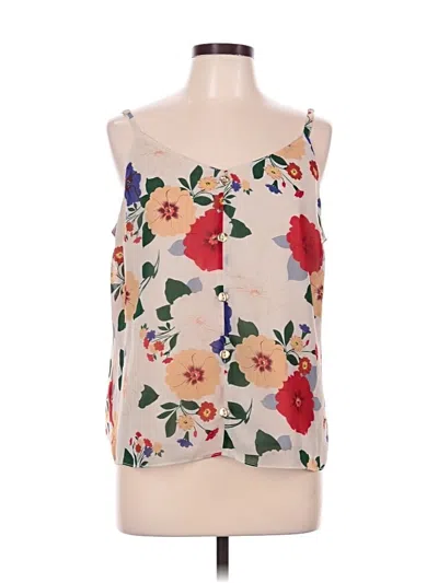 Pre-owned Cabi Sleeveless Blouse In Ivory