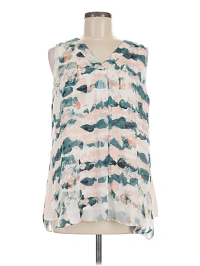 Pre-owned Cabi Sleeveless Blouse In Ivory