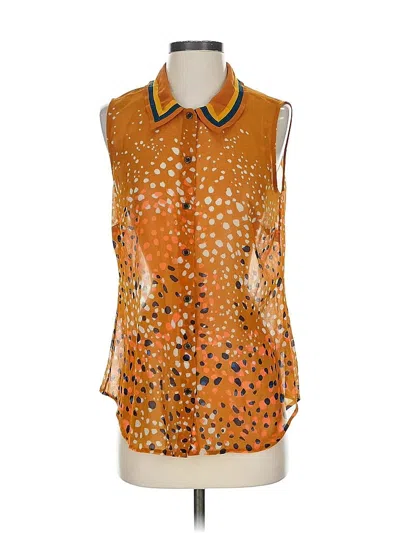 Pre-owned Cabi Sleeveless Blouse In Orange