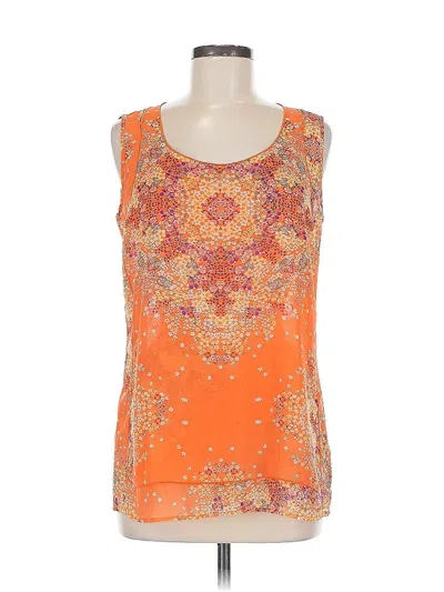 Pre-owned Cabi Sleeveless Blouse In Orange