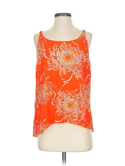 Pre-owned Cabi Sleeveless Blouse In Orange