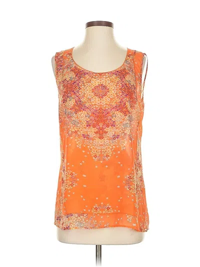 Pre-owned Cabi Sleeveless Blouse In Orange