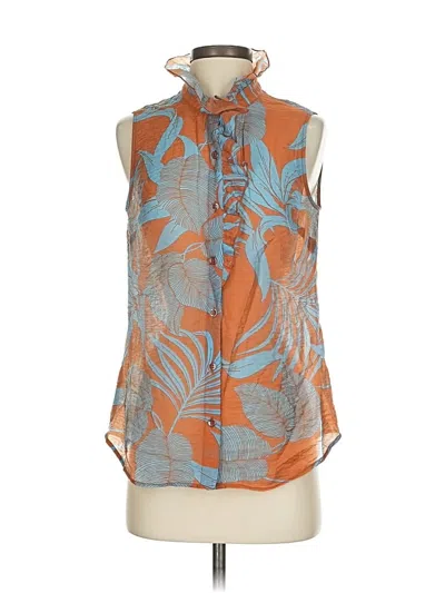 Pre-owned Cabi Sleeveless Blouse In Orange