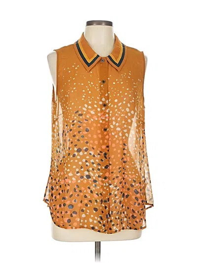 Pre-owned Cabi Sleeveless Blouse In Orange