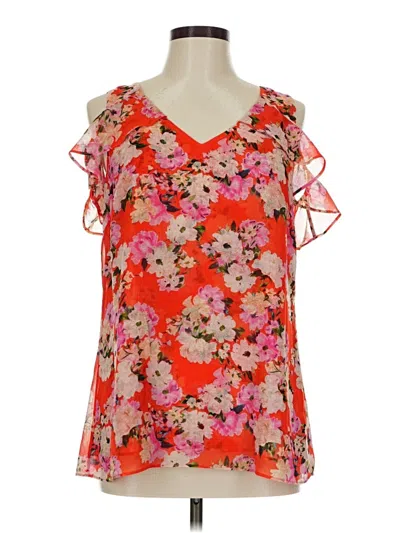 Pre-owned Cabi Sleeveless Blouse In Orange