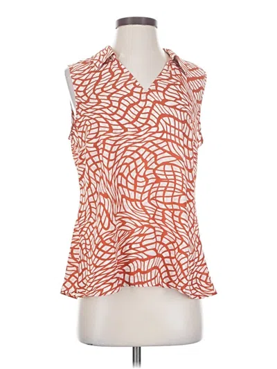 Pre-owned Cabi Sleeveless Blouse In Orange
