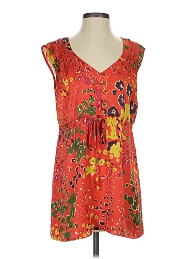 Pre-owned Cabi Sleeveless Blouse In Orange