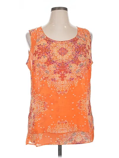 Pre-owned Cabi Sleeveless Blouse In Orange