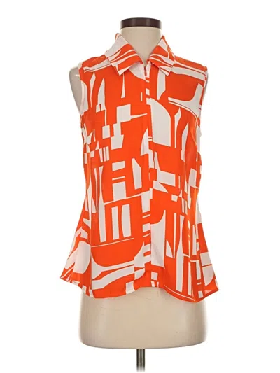 Pre-owned Cabi Sleeveless Blouse In Orange