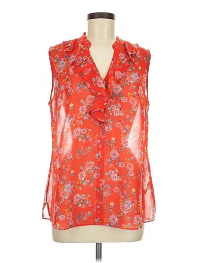 Pre-owned Cabi Sleeveless Blouse In Orange