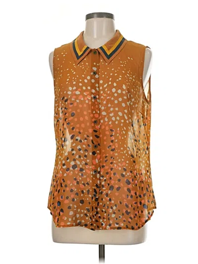 Pre-owned Cabi Sleeveless Blouse In Orange