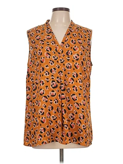 Pre-owned Cabi Sleeveless Blouse In Orange