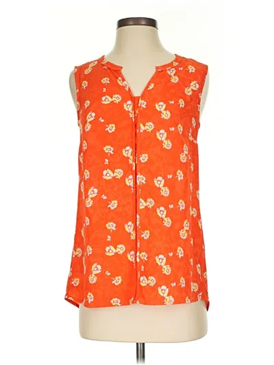 Pre-owned Cabi Sleeveless Blouse In Orange