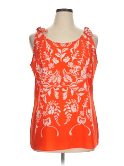 Pre-owned Cabi Sleeveless Blouse In Orange