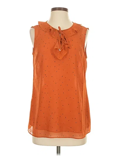 Pre-owned Cabi Sleeveless Blouse In Orange