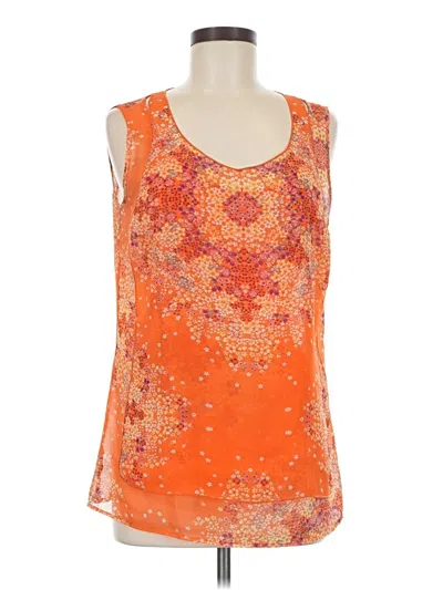 Pre-owned Cabi Sleeveless Blouse In Orange