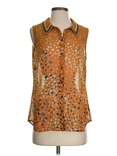 Pre-owned Cabi Sleeveless Blouse In Orange
