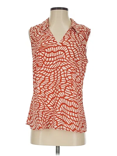 Pre-owned Cabi Sleeveless Blouse In Orange