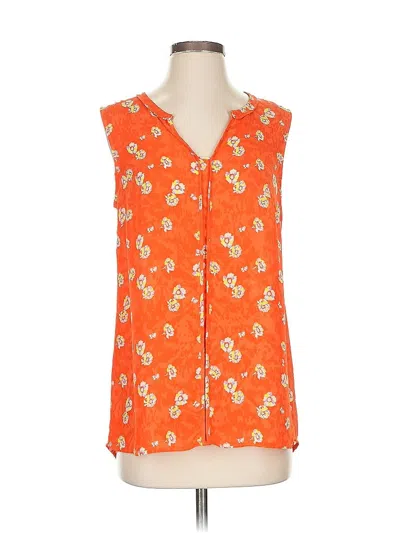 Pre-owned Cabi Sleeveless Blouse In Orange