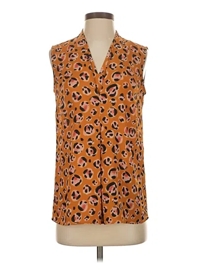 Pre-owned Cabi Sleeveless Blouse In Orange