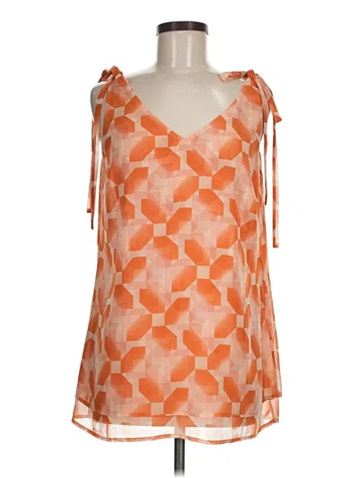 Pre-owned Cabi Sleeveless Blouse In Orange