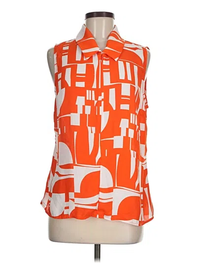 Pre-owned Cabi Sleeveless Blouse In Orange