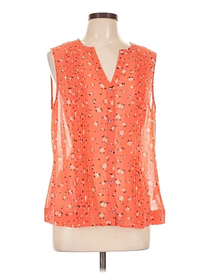 Pre-owned Cabi Sleeveless Blouse In Orange