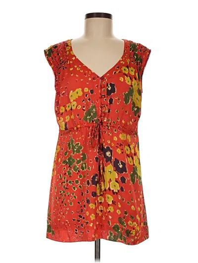 Pre-owned Cabi Sleeveless Blouse In Orange