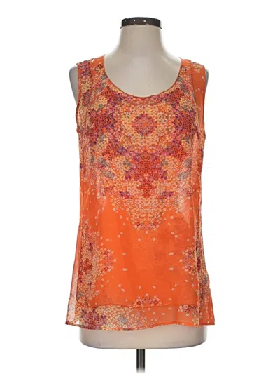Pre-owned Cabi Sleeveless Blouse In Orange