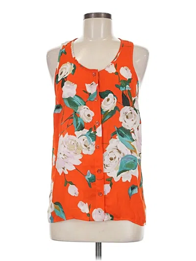 Pre-owned Cabi Sleeveless Blouse In Orange
