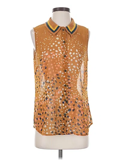 Pre-owned Cabi Sleeveless Blouse In Orange