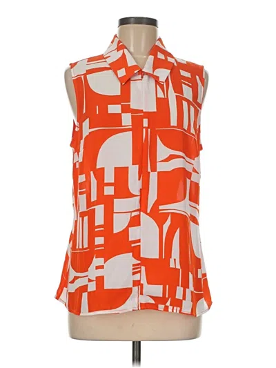 Pre-owned Cabi Sleeveless Blouse In Orange
