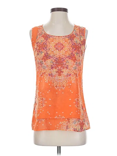 Pre-owned Cabi Sleeveless Blouse In Orange