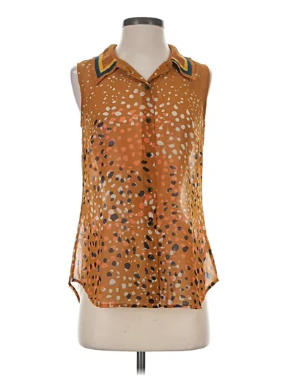 Pre-owned Cabi Sleeveless Blouse In Orange